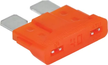 40A Orange Automotive Blade Fuse Orange 40A standard automotive blade fuse with 32V rating.  Suits most automotive blade fuse holders. 18.7 x 19.1mm overall in size. 5mm blades.