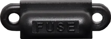 30A Chassis / Panel Mount Blade Fuse Holder Panel mount automotive blade fuse holder to suit standard size blade fuses (18.7 x 19.1mm in size with 5mm blades.) 4.8mm spade lug connection.  Suits panel or chassis mount into enclosures or vehicle panels.