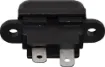 Panel mount automotive blade fuse holder to suit standard size blade fuses (18.7 x 19.1mm in size with 5mm blades.) 4.8mm spade lug connection.  Suits panel or chassis mount into enclosures or vehicle panels. 