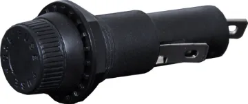 15A High Current 3AG Panel Mount Fuse Holder Panel mount. Rated to 15A at 250V AC. UL/CSA Approved. 4.6mm spade connection.