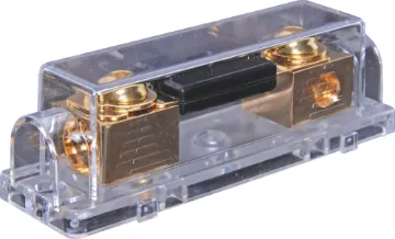 200A ANL Type Fuse Block This high current fuse block uses ANL type fuses. 
Suits 4-2G cable. 
200A max. 
Gold plated connections. 
Size: 124Wx38.5Hx37Wmm. 
Fuse not included.