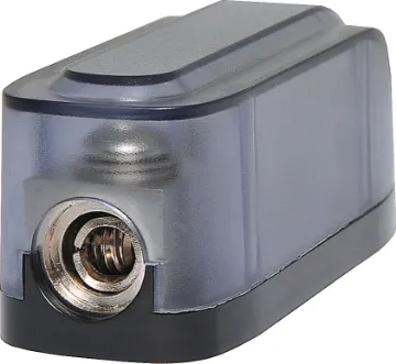 300A ANL Chassis Mount Fuse Block This high current fuse block uses ANL type fuses. 
Suits 4-2G cable. 
300A max. 
Gold plated connections. 
Size: 124 x 38.5 x 37 mm. 
Fuse not included.