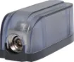This high current fuse block uses ANL type fuses. 
Suits 4-2G cable. 
300A max. 
Gold plated connections. 
Size: 124 x 38.5 x 37 mm. 
Fuse not included.
