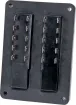This panel mount automotive blade fuse block uses standard automotive type blade fuses (18.7 x 19.1mm in size with 5mm blades).  Fitted with weatherproof cover & LED indicator for each circuit.  Base is fitted with 6.4mm spade terminals & rubber gasket to prevent water ingress. Max 25A @ 32VDC per circuit. 

