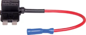 Fuse Tap Blade Type - Add-A-Circuit  This in-line blade fuse tap is designed to turn one slot into two, allowing you to add a circuit to your vehicle easily. The max installation rating is up to 10 Amps. Blade Type.