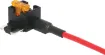 This in-line low profile mini blade fuse tap is designed to turn one slot into two, allowing you to add a circuit to your vehicle easily. The max installation rating is up to 10 Amps. 