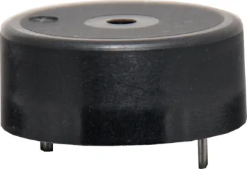 1.5-28V Piezo PCB Mount Buzzer A PCB mount piezo buzzer with 85dB output at 30cm. 15mm pin spacing. 23mm housing diameter, 10mm high.