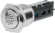 12V Vandal Resistant Piezo Buzzer SPL output: 80dB @ 30cm
Voltage (DC): 12V
Operating temp.: -20 to 55°C
Sealing: IP50
Connection: Screw terminals
Mounting hole: 19mm Ø
Panel thickness: 1-10mm