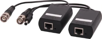 Video & Power UTP Transceiver Pair (300m) Transmits power and video signals down a single run of Cat5e cable (up to 300m long). The receiver module incorporates power conversion circuitry which converts the 24V AC/DC into regulated 12V DC suitable for cameras.