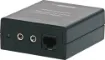Transmit clear composite video, stereo audio and infra-red up to 300m over economical Cat 5e/6 cable. Ideal way to send video and audio to a remote location. The infra-red signal also allows you to control your equipment remotely.