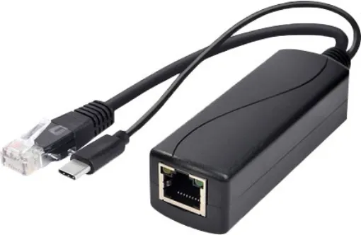 Allows you to power Single Board Computer such as the Raspberry Pi via PoE. USB C 5V output. Eliminates the need for a local power supply. 12V, 15.4W max.