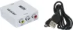 Downscales a VGA signal to a composite video signal for connecting the VGA output of a DVR to a standard monitor input.  Supports resolutions up to 1920 x 1024 @ 60Hz.  No software required. NTSC or PAL switchable.  USB powered.