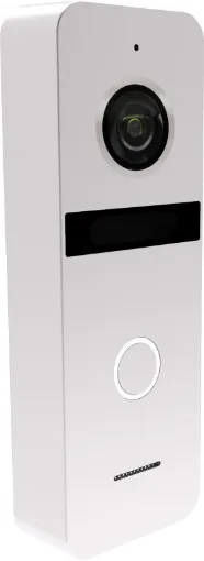 An ultra modern doorbell camera.