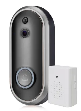 Wi-Fi Video Doorbell With Indoor Ringer Unit This Wi-Fi video doorbell with ringer allows you to answer the door when you’re not even home! This wifi video doorbell allows you to monitor who and what arrives at your door through the use of your phone.