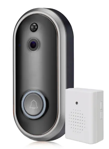 This Wi-Fi video doorbell with ringer allows you to answer the door when you’re not even home! This wifi video doorbell allows you to monitor who and what arrives at your door through the use of your phone. 