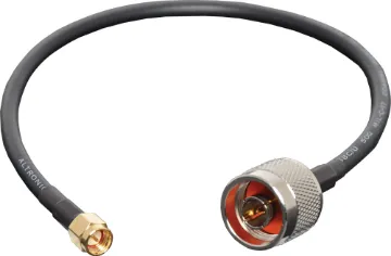 300mm SMA Male to N Male Cable SMA male to N male. 300mm length.
All use high quality, low loss Mil-Spec ML RG58 coaxial cable.