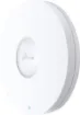 This high performance ceiling mount wireless access point for general corporate Wi-Fi features the latest 802.11ax technologies like 1024 QAM and Long OFDM Symbol, which allows the EAP to boost overall speeds up to 1775 Mbps (1201 Mbps on a 5 GHz band and 574 Mbps on a 2.4 GHz band)