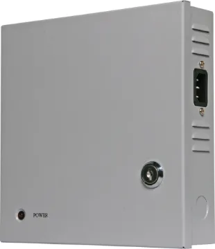 9 Way 12V DC CCTV Power Supply 7.5A Designed for powering up to a maximum of nine 12V DC CCTV cameras. Each output is individually fused and can be set on or off via internal jumpers. There is a host of protection on each output to prevent spikes and surges damaging the connected cameras. S