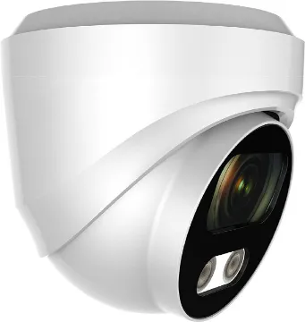 5.0 Megapixel Full Colour Dome IP Camera A new series of camera designed to provide full colour video day and night. The camera has a security light in-built which allows the high sensitivity sensor to reproduce colour night time imaging compared with traditional day/night cameras which only display B&W when IR is activated. Light can also flash upon detection to deter intruders.