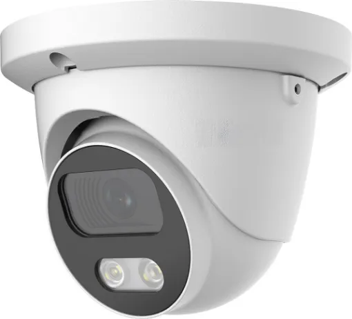  A day/night high resolution IP dome camera with multi-codec support. Offering a clear 2592x1944 image at 30fps for integration with HD network video recorders. 