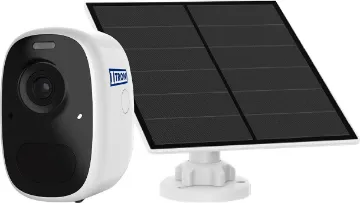 ITronCam Battery Wi-Fi AI Solar 4MP Security Camera A 4MP security camera that requires no wiring at all due to its internal battery and external solar panel (which can be remote mounted up to 4m away in a sunny spot).