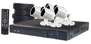 4MP AHD Real Time CCTV Hybrid DVR + 4 Camera Bullet Package A total home or small business solution. - Includes cameras, digital video recorder, connection leads & power supplies. - Easily installs in just a few hours. - Ideal for home or office. - Suitable for DIY - Just add a hard drive and plug it in! Bullet Camera Specifications: - OV4689 4MP Sensor - 4MP AHD resolution 2560x1440px - IR Cut - 30m