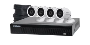 5MP AHD Real Time CCTV Hybrid DVR + 4 Camera Bullet Package This 5MP AHD Real Time CCTV Hybrid DVR + 4 Camera Bullet Package is total home or small business solution. The package includes cameras, digital video recorder, connection leads & power supplies. It's easily installs in just a few hours. Ideal for home or office. 
Just add a hard drive and plug it in! This package now features 5MP AHD recording