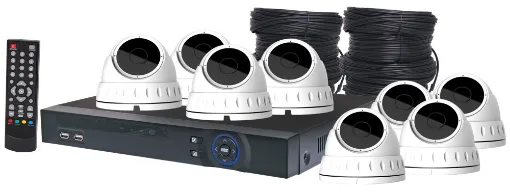 With 4MP AHD recording on each channel & hybrid video recording for easy integration with IP&#8200;cameras  (IP cameras not included in package). A total home or&#8200;small business solution.
