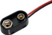 Battery snap clip to suit 9V batteries. These can also be used to connect to some of our battery holders which include an integral battery snap.