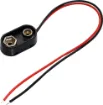 Battery snap clip to suit 9V batteries. These can also be used to connect to some of our battery holders which include an integral battery snap.