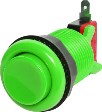 Green Arcade Style Momentary Switch Ideal for use in retro gaming projects or anywhere a jumbo momentary switch may be required.