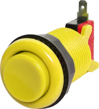 Yellow Arcade Style Momentary Switch Ideal for use in retro gaming projects or anywhere a jumbo momentary switch may be required.
