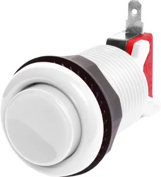 White Arcade Style Momentary Switch Ideal for use in retro gaming projects or anywhere a jumbo momentary switch may be required.