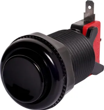 Black Arcade Style Momentary Switch Ideal for use in retro gaming projects or anywhere a jumbo momentary switch may be required.