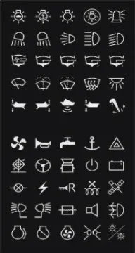 Marine Icon Labels To Suit S1026-9 Marine labels to suit S1026-9 rocker switches.