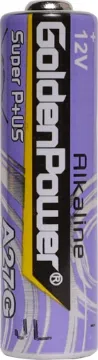 12V A27 Alkaline Battery Bulk 50 Pack As used in many car alarm key ring remote controls, remote garage door openers, cigarette lighters etc. Equivalent to GP27A, LR27A.
50 pack.