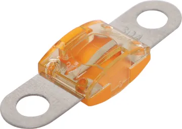 30A Orange MIDI Type Fuse 30A orange bolt on MIDI type fuse. High temperature plastic body. 32V DC max. 41 x 12mm.