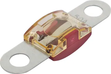 50A Red MIDI Type Fuse Bolt on MIDI type fuses. High temperature plastic body. 32V DC max. 
41 x 12mm.