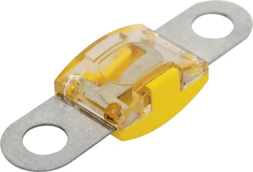 60A yellow bolt on MIDI type fuse. High temperature plastic body. 32V DC max. 41 x 12mm. 