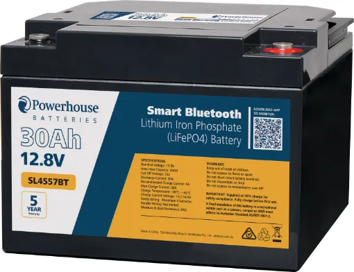 This 30Ah LiFEPO4 replacement battery is compatible in size with traditional 26Ah SLA batteries, but with all the benefits of cutting edge lithium technology and bluetooth. 