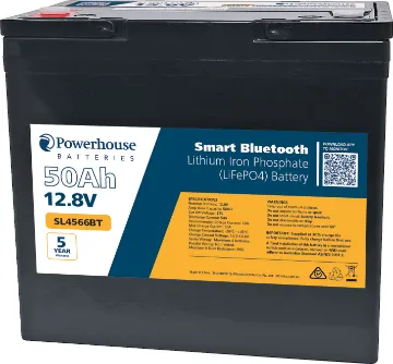 12V 50Ah Lithium LiFePO4 Battery F8 With Bluetooth This 12V 50Ah LiFEPO4 replacement battery is compatible in size with traditional 50Ah SLA batteries, but with all the benefits of cutting edge lithium technology with bluetooth.