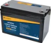 This 12.8V 120Ah lithium battery (LiFePO4) is compatible in size with traditional 90-120Ah SLA batteries (check dimensions), but with all the benefits of cutting edge lithium technology.  With Bluetooth monitoring in-built. 