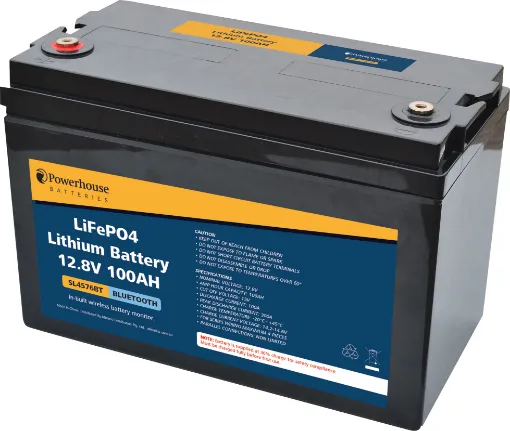 This 12.8V 120Ah lithium battery (LiFePO4) is compatible in size with traditional 90-120Ah SLA batteries (check dimensions), but with all the benefits of cutting edge lithium technology.  With Bluetooth monitoring in-built. 