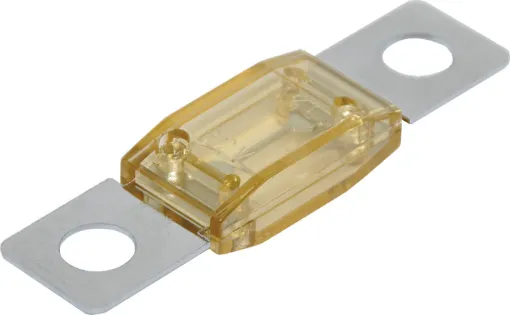 Bolt on MEGA&#8200type fuses. High temperature plastic body. 32V DC max. 67.5 x 17mm.