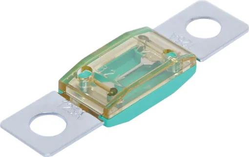 Bolt on MEGA&#8200type fuses. High temperature plastic body. 32V DC max. 67.5 x 17mm.
