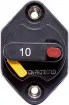 This 10A high current panel mount circuit breaker is ideal for use in 12V or 24V DC power systems. It's compact profile design takes up minimal space on your switch panel and can be easily reset using the lever switch.  It features a IP66 weatherproof casing with M6 terminal bolts.