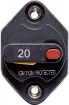 This 20A high current panel mount circuit breaker is ideal for use in 12V or 24V DC power systems. It's compact profile design takes up minimal space on your switch panel and can be easily reset using the lever switch.  It features a IP66 weatherproof casing with M6 terminal bolts.