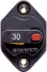 This 30A high current panel mount circuit breaker is ideal for use in 12V or 24V DC power systems. It's compact profile design takes up minimal space on your switch panel and can be easily reset using the lever switch.  It features a IP66 weatherproof casing with M6 terminal bolts.