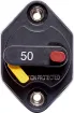 This 50A high current panel mount circuit breaker is ideal for use in 12V or 24V DC power systems. It's compact profile design takes up minimal space on your switch panel and can be easily reset using the lever switch.  It features a IP66 weatherproof casing with M6 terminal bolts.