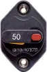 This 50A high current panel mount circuit breaker is ideal for use in 12V or 24V DC power systems. It's compact profile design takes up minimal space on your switch panel and can be easily reset using the lever switch.  It features a IP66 weatherproof casing with M6 terminal bolts.